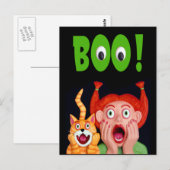 Het griezelige Halloween boek Briefkaart (Voorkant / Achterkant)