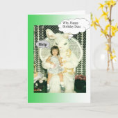 Het griezelige Konijntje van de Verjaardag Kaart (Gele Bloem)