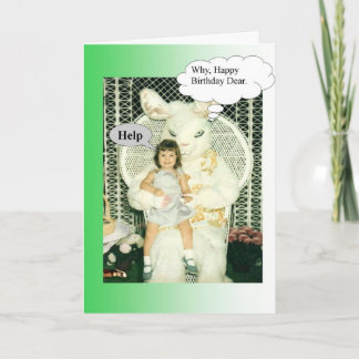 Het griezelige Konijntje van de Verjaardag Kaart