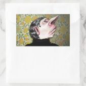 Het griezelige Man van Carla Bean Rechthoekige Sticker (Tas)