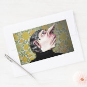 Het griezelige Man van Carla Bean Rechthoekige Sticker (Envelop)