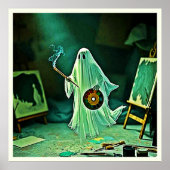 Het griezelige meesterwerk van een spookachtige ku poster (Voorkant)