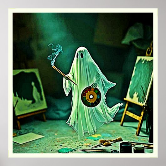 Het griezelige meesterwerk van een spookachtige ku poster (Voorkant)