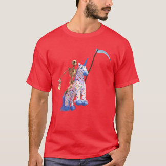 Het griezelige paard van de grimmige maaier grappi t-shirt