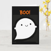 Het griezelige Spook van Wooky Halloween Kaart (Gele Bloem)