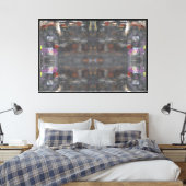 Het Grijs Erin Canvas Afdruk (Insitu (Slaapkamer))