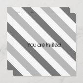 Het grijze Baby shower van Strepen Kaart (Voorkant / Achterkant)