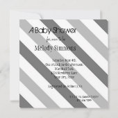 Het grijze Baby shower van Strepen Kaart (Achterkant)