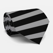 Het grijze en Zwarte Horizontale Stropdas van (Opgerold)