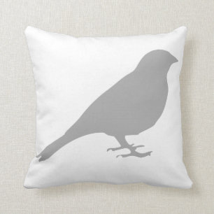 Het grijze Hoofdkussen van de Vogel Kussen