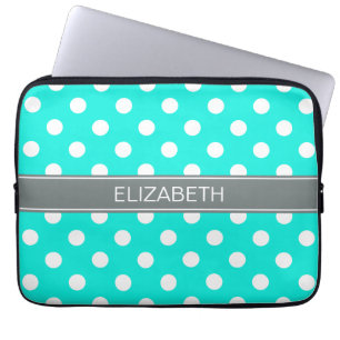 Het Grijze Monogram van de Houtskool van de Laptop Sleeve