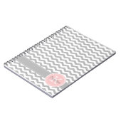 Het grijze Notitieboekje van het Monogram van de Notitieboek (Linkerzijde)