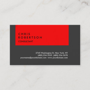 Het grijze Rode Moderne Creatieve Visitekaartje