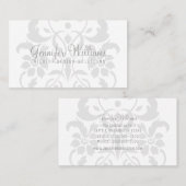 Het grijze Subtiele Visitekaartje van het Damast (Voorkant / Achterkant)