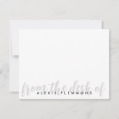 Het grijze Vette Manuscript van de Kalligrafie van Notitiekaartje (Voorkant)