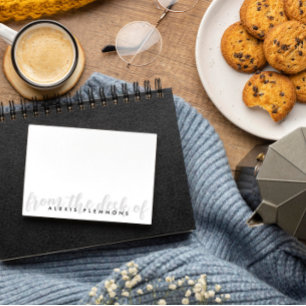 Het grijze Vette Manuscript van de Kalligrafie van Notitiekaartje