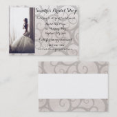 Het grijze Visitekaartje van de Winkel van de (Voorkant / Achterkant)