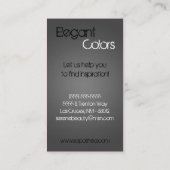 Het grijze Vormt het Kunstpaletpenseel Visitekaart Visitekaartje (Achterkant)