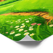 Het grillige Groene Landschapschilderen van het Gr Poster (Hoek)