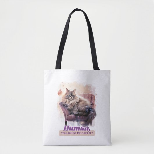 Het grillige "mens, je amuseert me geweldig" Cat Tote Bag (Voorkant)