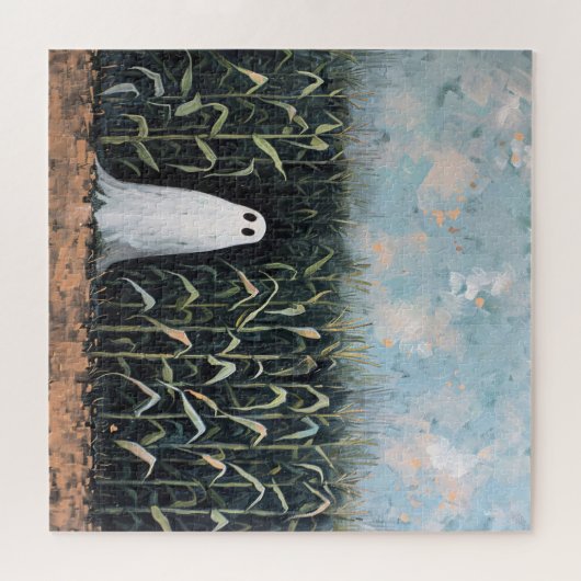 Het grillige Spookmaïsgebied Schilderen Legpuzzel (Horizontaal)