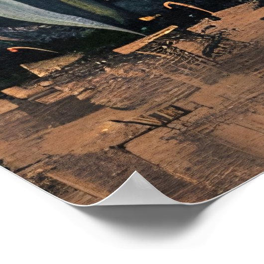 Het grillige Spookmaïsgebied Schilderen Poster (Hoek)