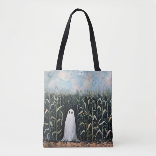 Het grillige Spookmaïsgebied Schilderen Tote Bag (Voorkant)