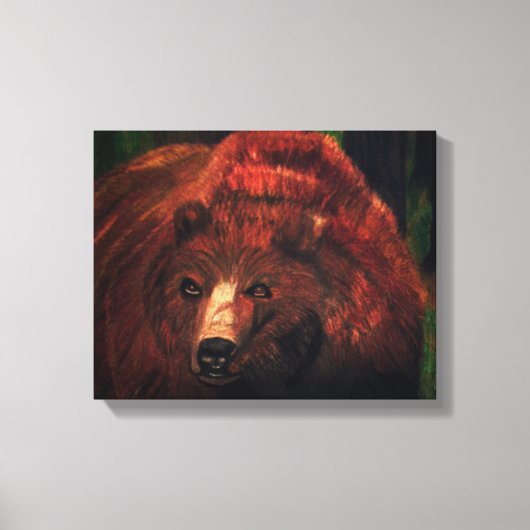 HET GRIZZLY BEREN canvas Afdruk (Voorkant)