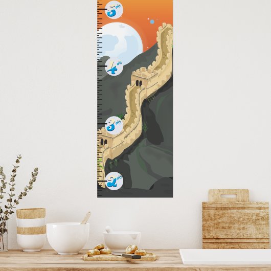 Het Groeidiagram van de Grote Muur van China Poster (Keuken)