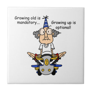 Het groeien is Facultatieve Humor Tegeltje