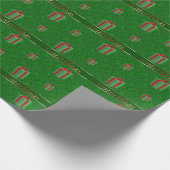 Het groenboek van de Verpakking van de Santa Gift  Cadeaupapier (Hoek)