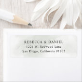 Het groene Adres van de Terugkeer van de Waterverf Etiket (Insitu)