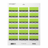 Het groene Adresetiket van het Huwelijk van het Etiket (Full Sheet)
