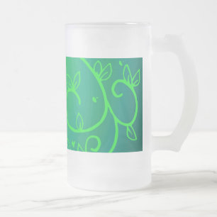 Het groene Art. van de Bloemen van het Plant van Matglas Bierpul