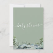 Het groene avontuur begint Wilderness Baby shower Kaart (Achterkant)