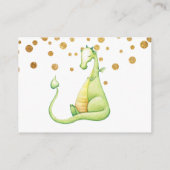 *~* Het Groene Baby shower van de Draak van de Sto Informatiekaartje (Achterkant)