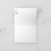 *~* het groene Baby shower van de Jongen van het Bedankkaart (Binnen)