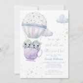 Het groene Baby shower van Lavender onthult het ol Kaart (Voorkant)
