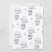 Het groene Baby shower van Lavender onthult het ol Kaart (Achterkant)