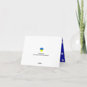 Het groene Blauwe Ruimteschip Cupcake van de Robot Bedankkaart (Achterkant)