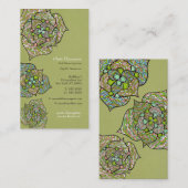Het groene BloemenVisitekaartje van Visitekaartje (Voorkant / Achterkant)