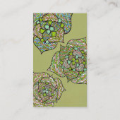 Het groene BloemenVisitekaartje van Visitekaartje (Achterkant)