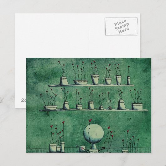 Het groene Briefkaart (Voorkant / Achterkant)