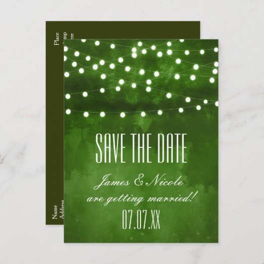 Het groene Briefkaart van het BosKoord van de Lich (Voorkant / Achterkant)