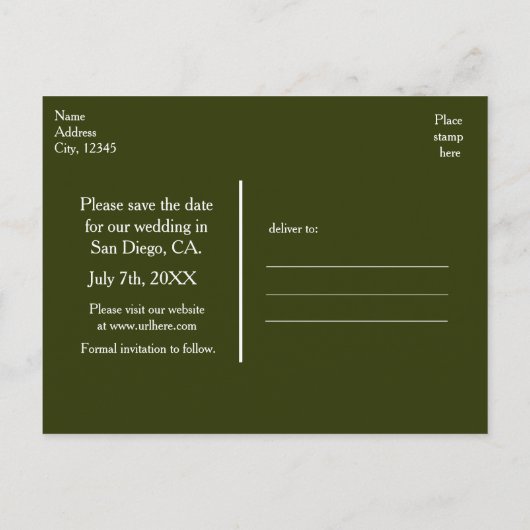 Het groene Briefkaart van het BosKoord van de Lich (Achterkant)