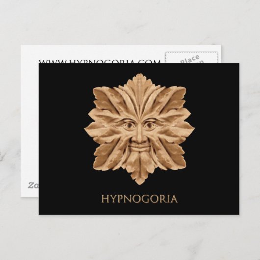 Het groene briefkaart van het Man (Voorkant / Achterkant)