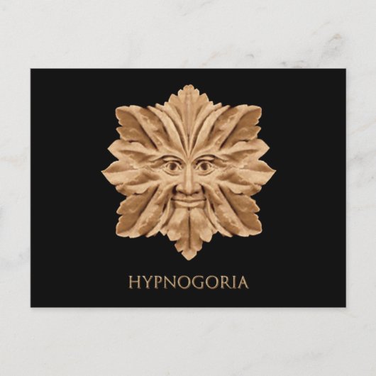 Het groene briefkaart van het Man (Voorkant)