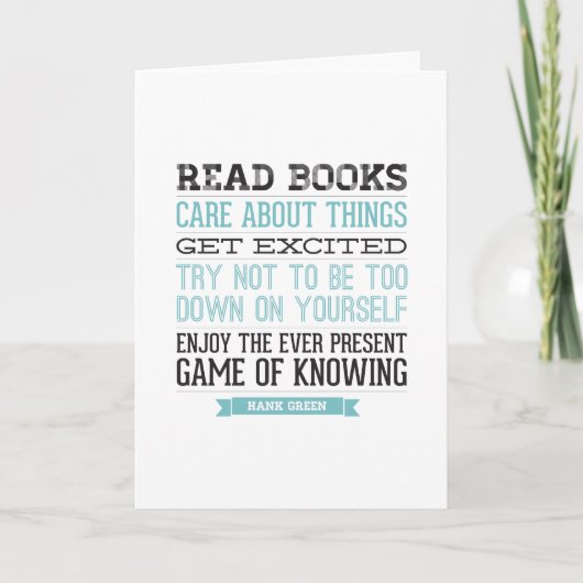 Het Groene Citaat van de streng Kaart (Voorkant)