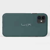 Het groene Editable Monogram Hoesje-Steen iPhoneGe Case-Mate iPhone Case (Achterkant (horizontaal))