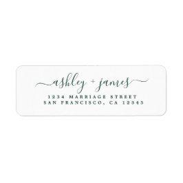 Het groene Elegant Adres van de Terugkeer van het  Etiket